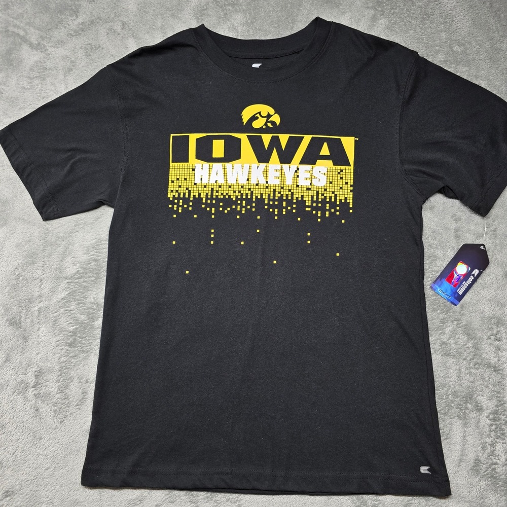 Colosseum Iowa Hawkeyes Mens Graphic T-Shirt Medium Black NCAA‎ Collegiate  NWT